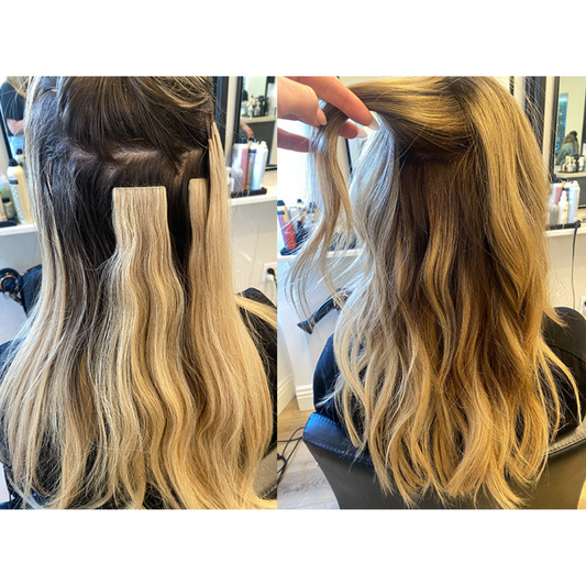 hair extensions, before and after extensions, color matching hair extensions, mistakes when color matching hair extensions