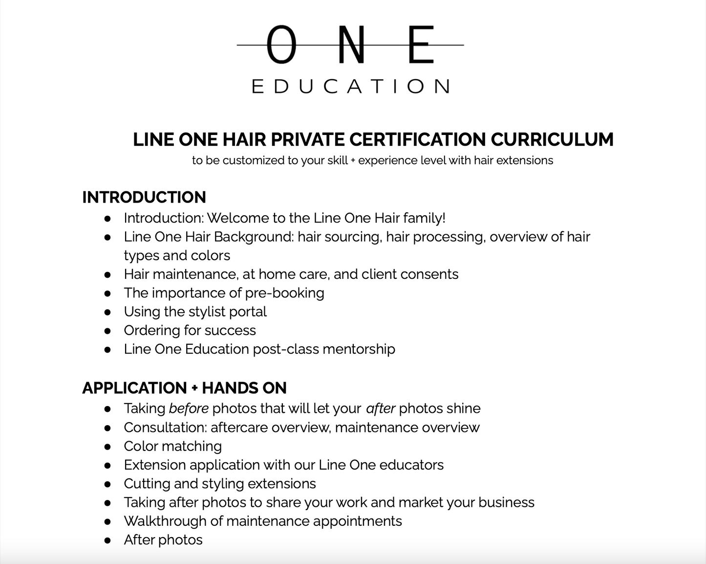 PRIVATE EXTENSION CERTIFICATION COURSE | INCLUDES FULL KIT + $500 HAIR CREDIT