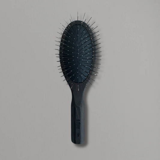 LINEONE x Ibiza Hair Tools CX8 Brush oval paddle with metal pins and dark wood handle