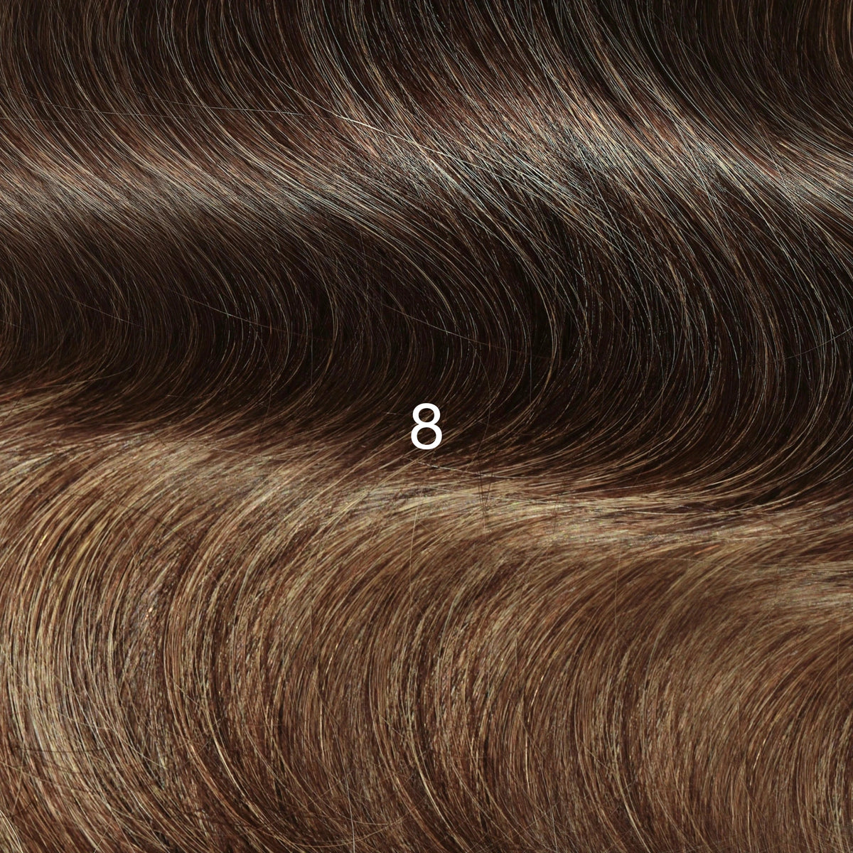 8 Rooted Brunette (highlights) / 20" - 1 Piece 90cm - 50g