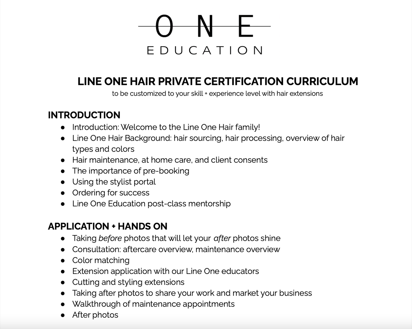 Private Extension Certification Course